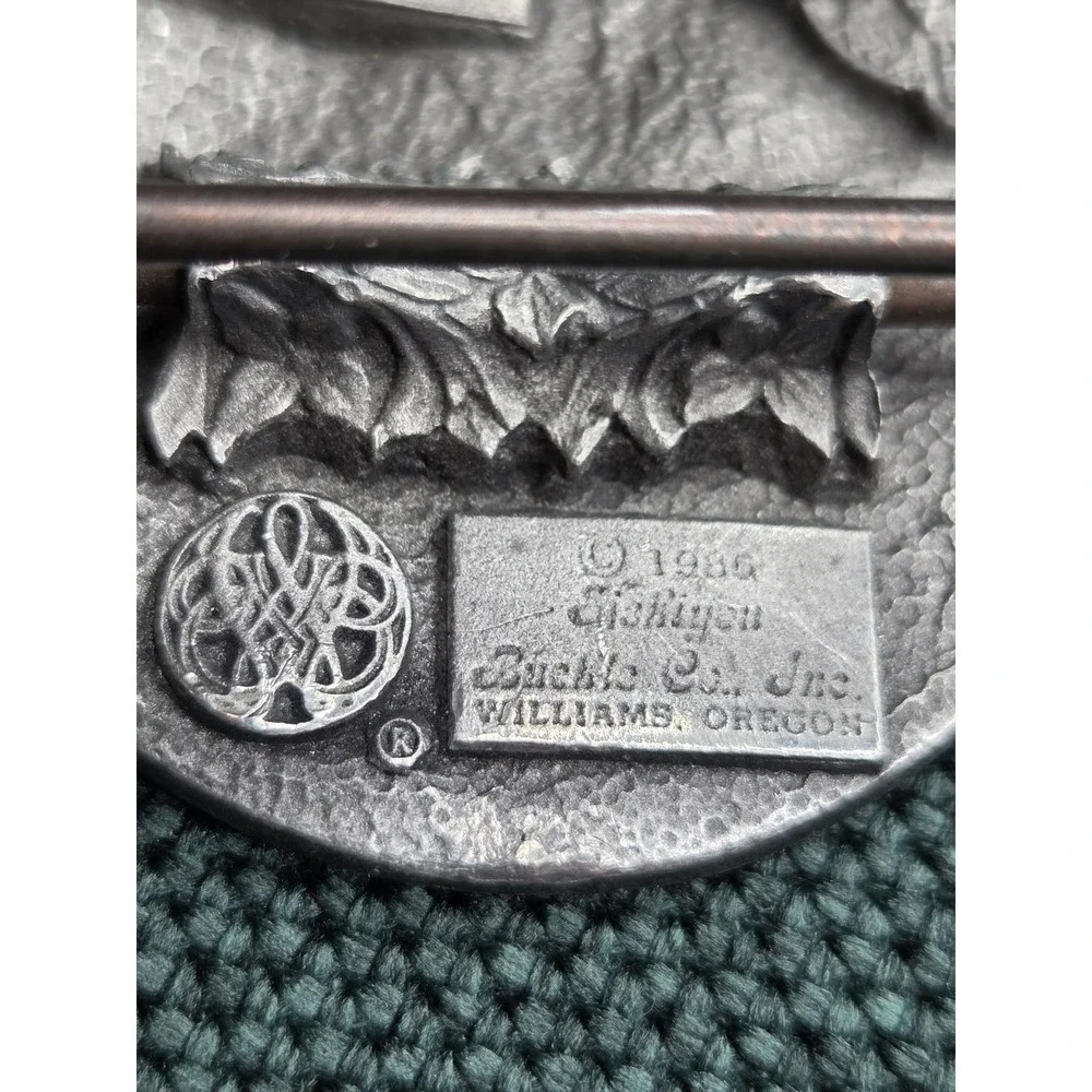 Siskiyou Buckle Co. Eagle Western Embossed Belt Buckle Silver Vintage
